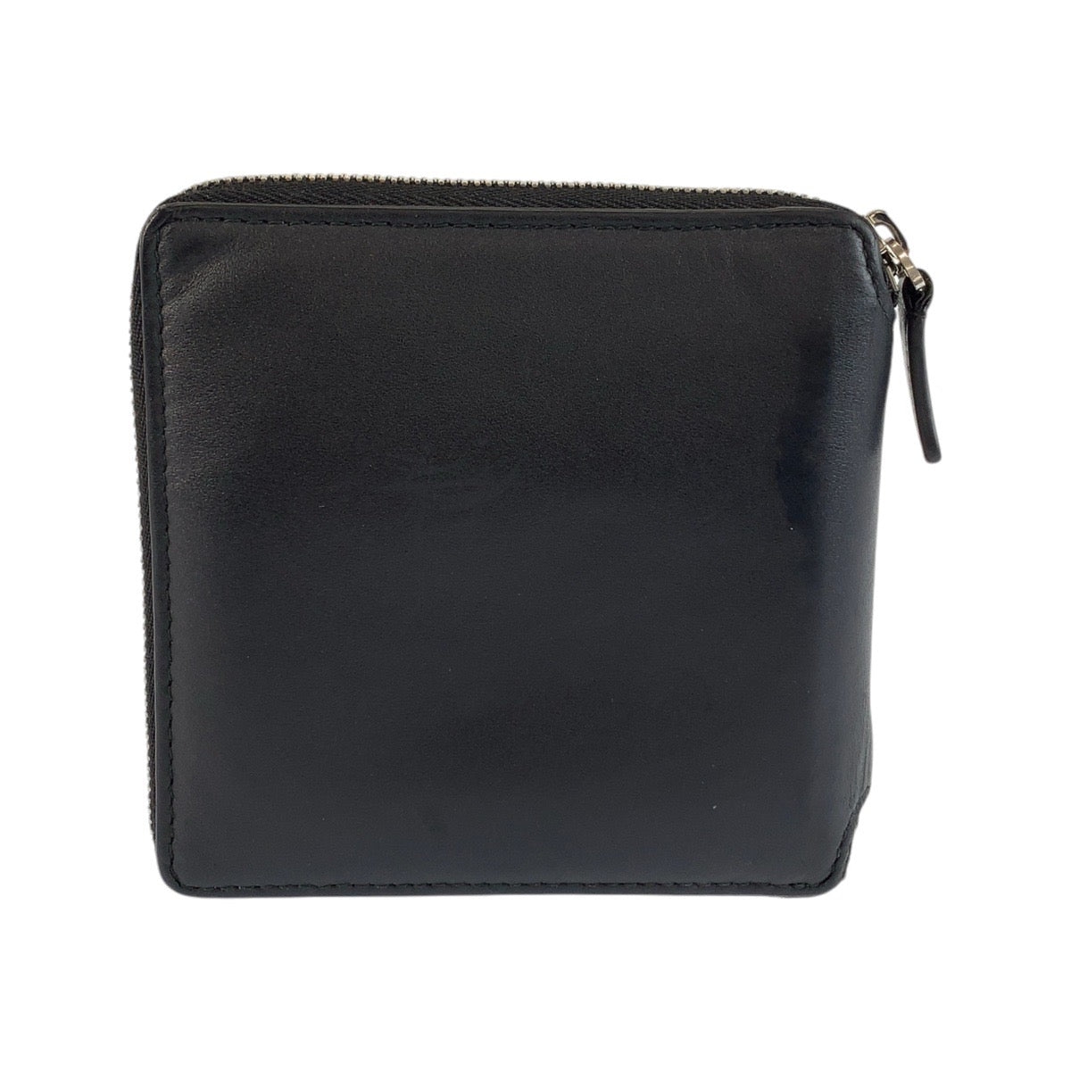 26493
BALENCIAGA バレンシアガ ブラック ホワイト シルバー金具 レザー 折り財布 コンパクトウォレット メンズ ABP