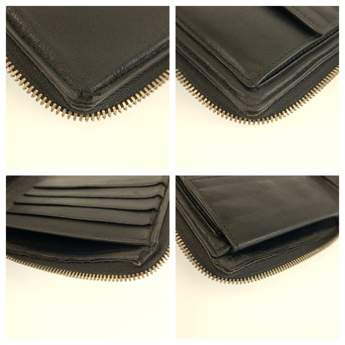 26493
BALENCIAGA バレンシアガ ブラック ホワイト シルバー金具 レザー 折り財布 コンパクトウォレット メンズ ABP