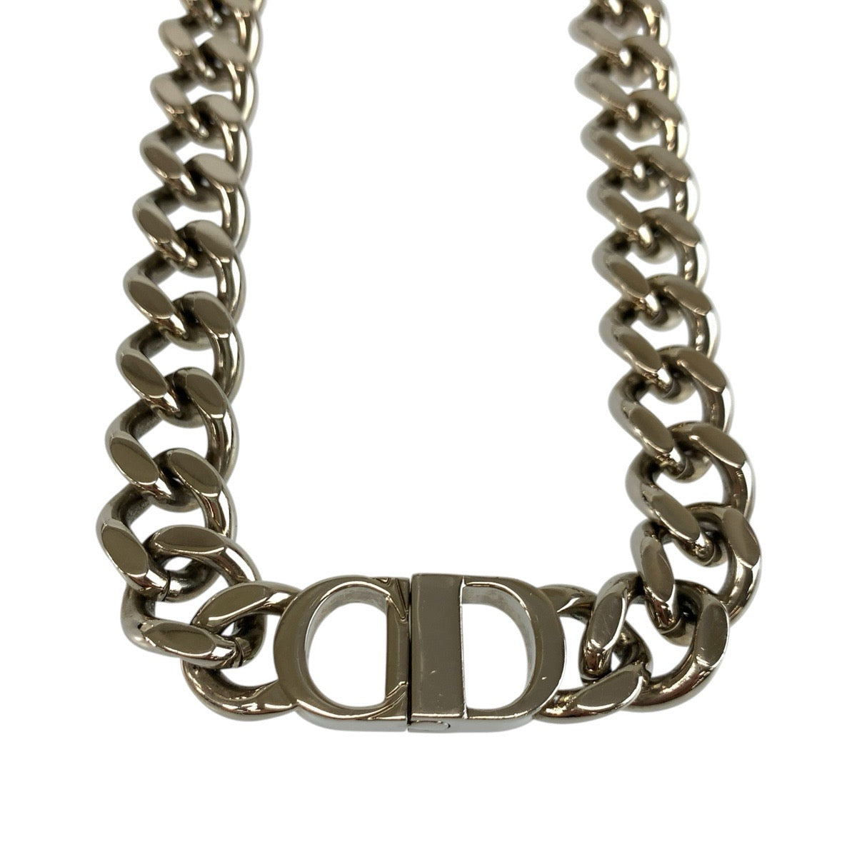26496
Dior ディオール CD Icon チェーンリンク ネックレス シルバー 真鍮 チェーンネックレス メンズ A
