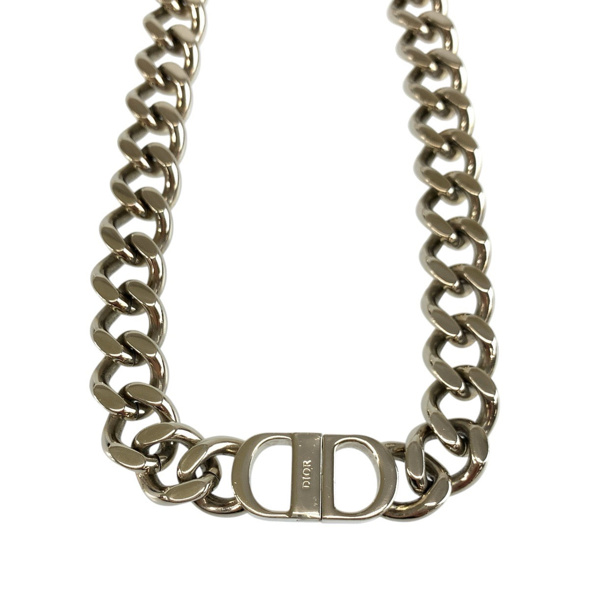26496
Dior ディオール CD Icon チェーンリンク ネックレス シルバー 真鍮 チェーンネックレス メンズ A