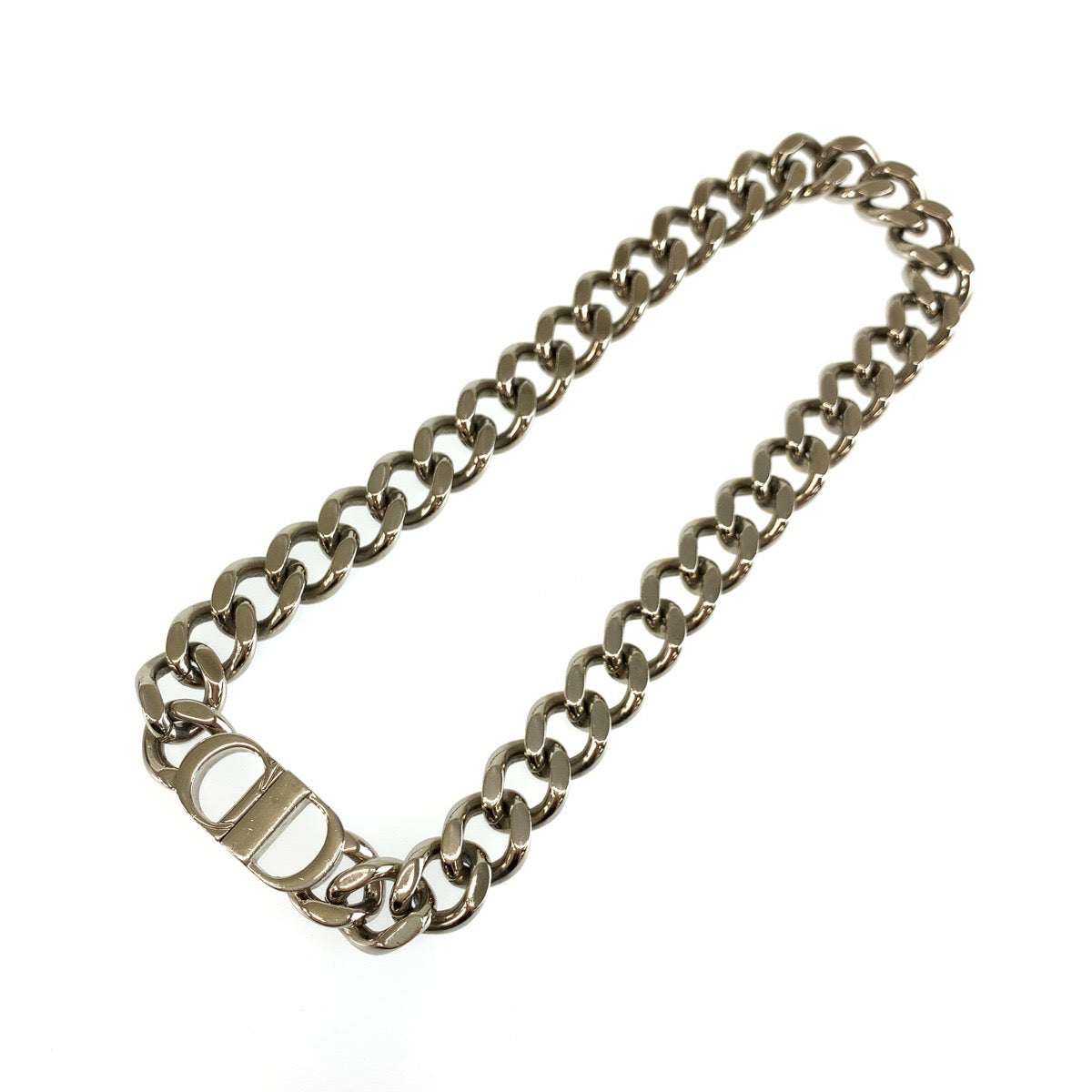 26496
Dior ディオール CD Icon チェーンリンク ネックレス シルバー 真鍮 チェーンネックレス メンズ A