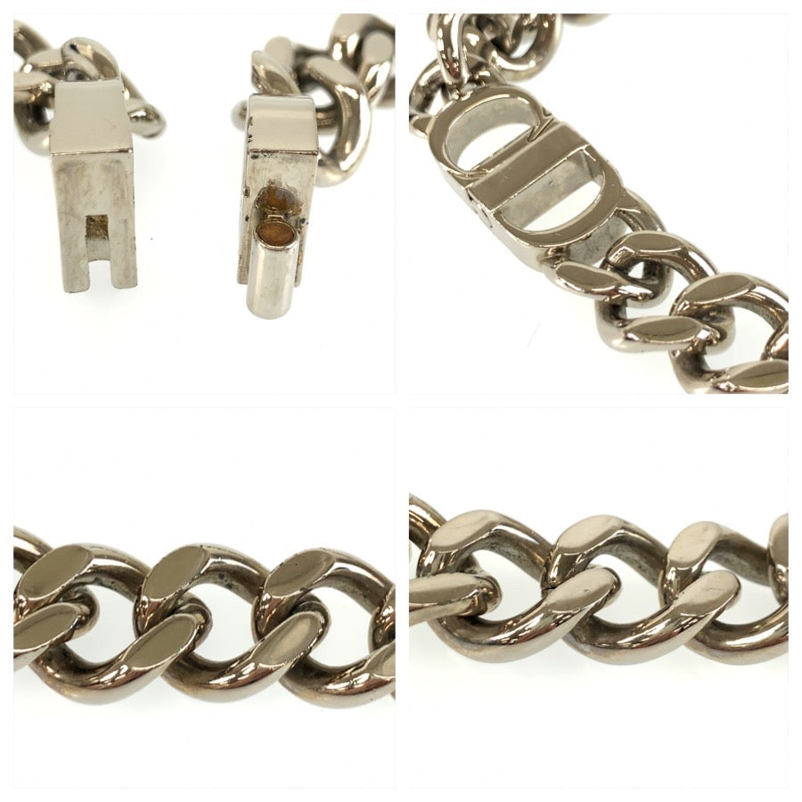 26496
Dior ディオール CD Icon チェーンリンク ネックレス シルバー 真鍮 チェーンネックレス メンズ A