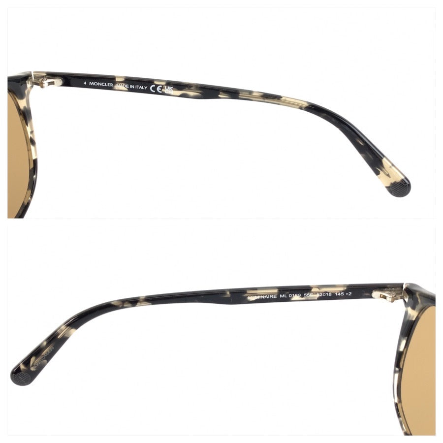 26498
MONCLER モンクレール サイズ52□18 ブラック クリア プラスチック ML0189 サングラス メガネフレーム 男女兼用 ウェリントン レディース SA