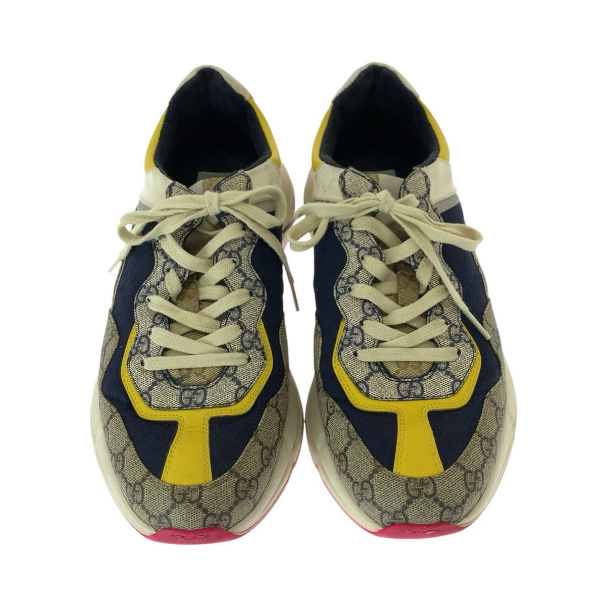 GUCCI グッチ ライトン サイズ11 ベージュ マルチカラー GGスプリームキャンバス / レザー / ラバー スニーカー メンズ AB