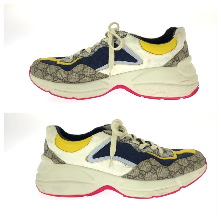 GUCCI グッチ ライトン サイズ11 ベージュ マルチカラー GGスプリームキャンバス / レザー / ラバー スニーカー メンズ AB