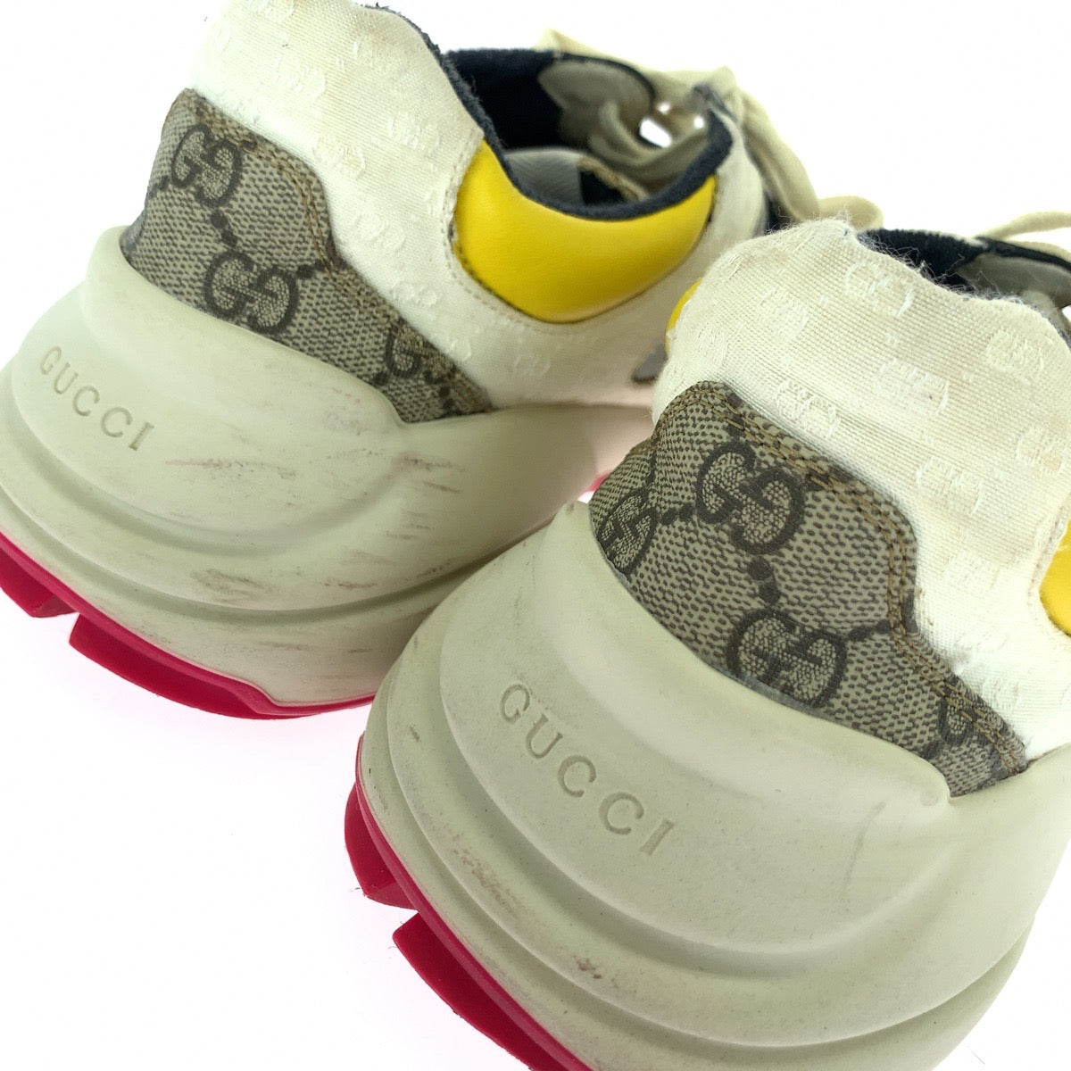 GUCCI グッチ ライトン サイズ11 ベージュ マルチカラー GGスプリームキャンバス / レザー / ラバー スニーカー メンズ AB