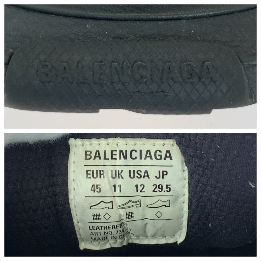 BALENCIAGA バレンシアガ 3XL サイズ45 JP30cm ブラック 黒 ポリウレタン / ポリエステル 734734 スニーカー メンズ AB