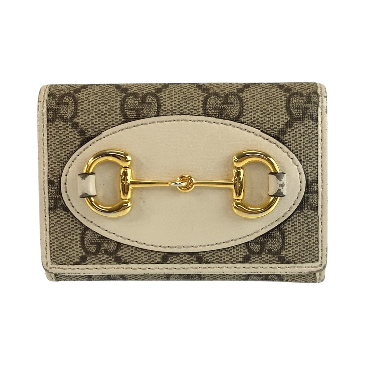 26503
GUCCI グッチ ホースビット ベージュ アイボリー ゴールド金具 GGスプリームキャンバス 644462 折り財布 コンパクトウォレット レディース AB35