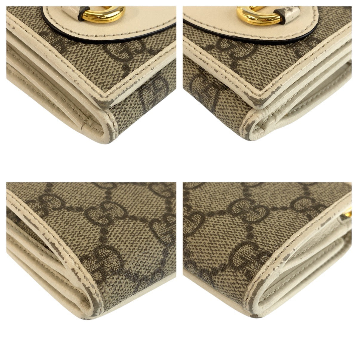26503
GUCCI グッチ ホースビット ベージュ アイボリー ゴールド金具 GGスプリームキャンバス 644462 折り財布 コンパクトウォレット レディース AB35