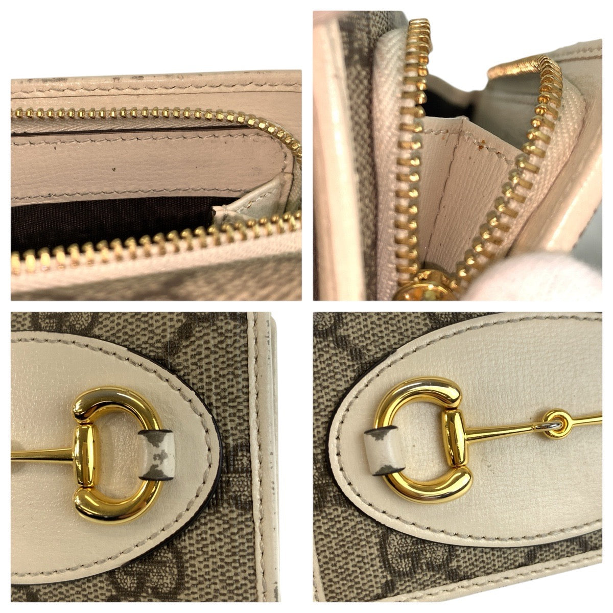 26503
GUCCI グッチ ホースビット ベージュ アイボリー ゴールド金具 GGスプリームキャンバス 644462 折り財布 コンパクトウォレット レディース AB35