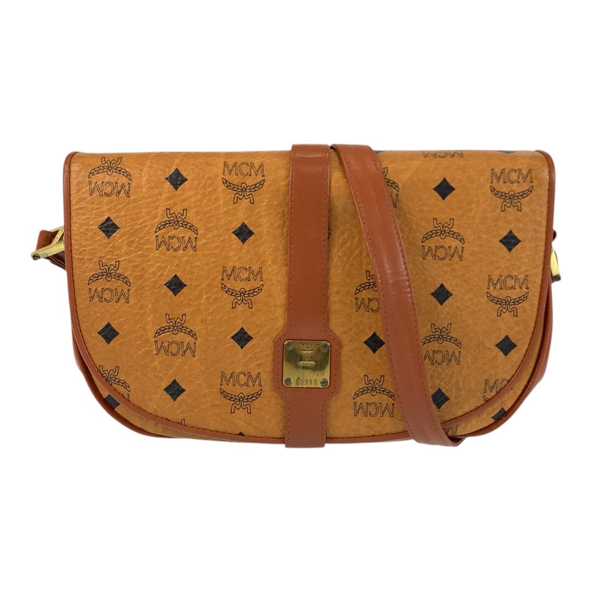 26508
MCM エム シー エム ヴィンテージ ヴィセトス ブラウン ゴールド金具 レザー ショルダーバッグ ポシェット レディース ABP28