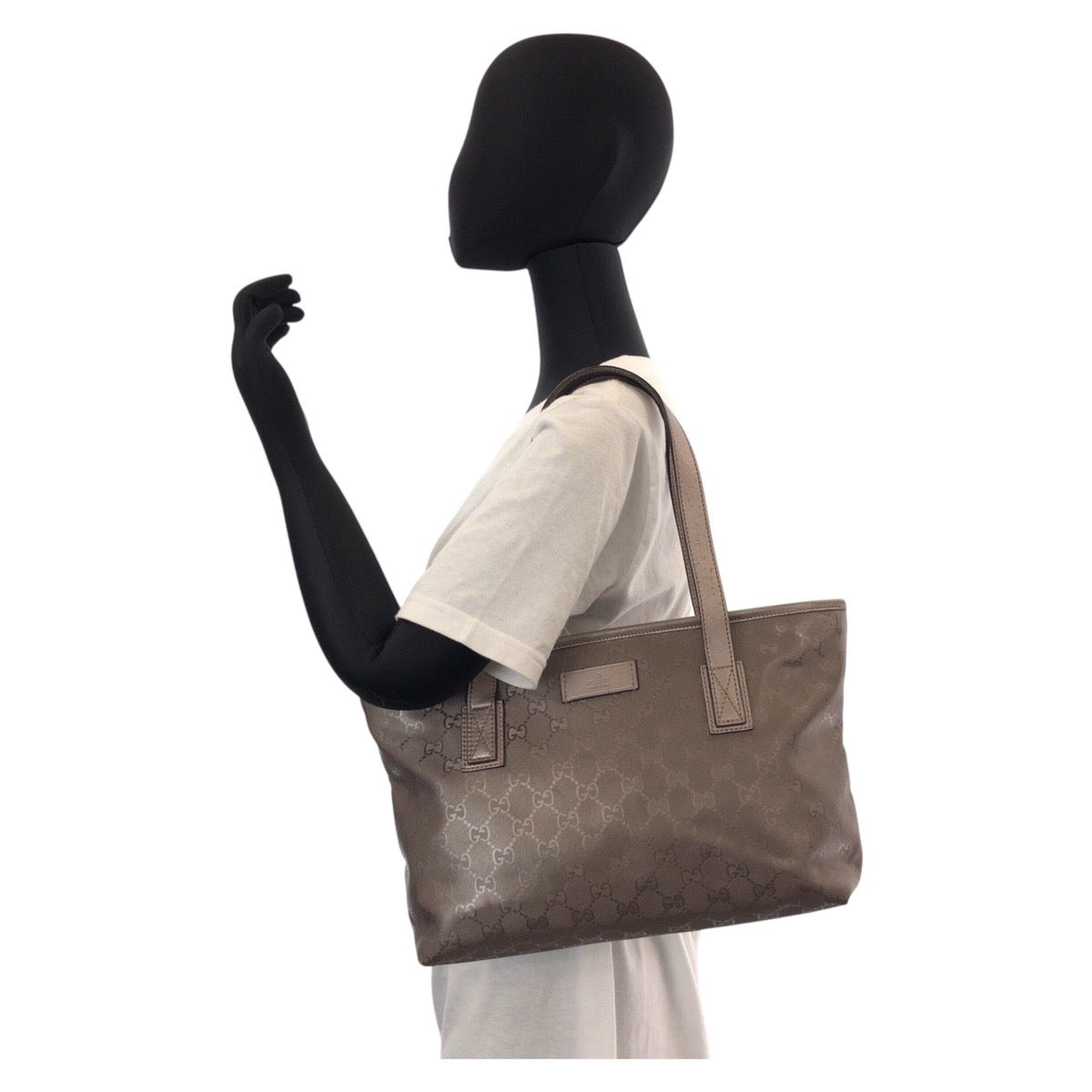 26512
GUCCI グッチ GGインプリメ グレー PVC / レザー 211138 トートバッグ ショルダーバッグ レディース AB34