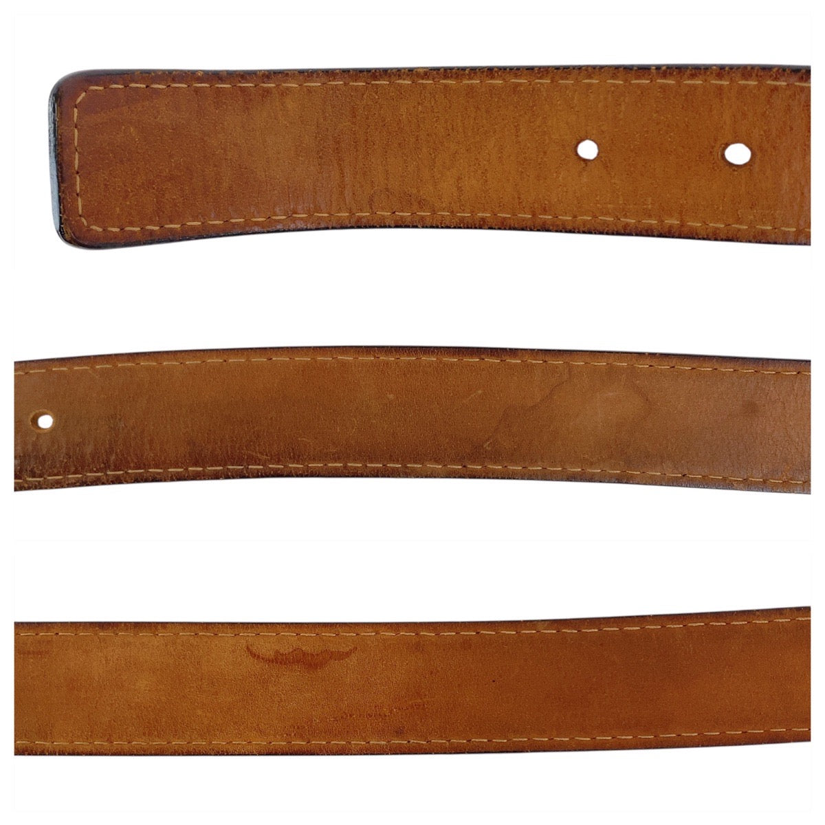 26514
LOUIS VUITTON ルイヴィトン サンチュール ジーンズ 100cm/40インチ ブラック 黒 シルバー金具 レザー / メタル M6812 ベルト メンズ AB23
