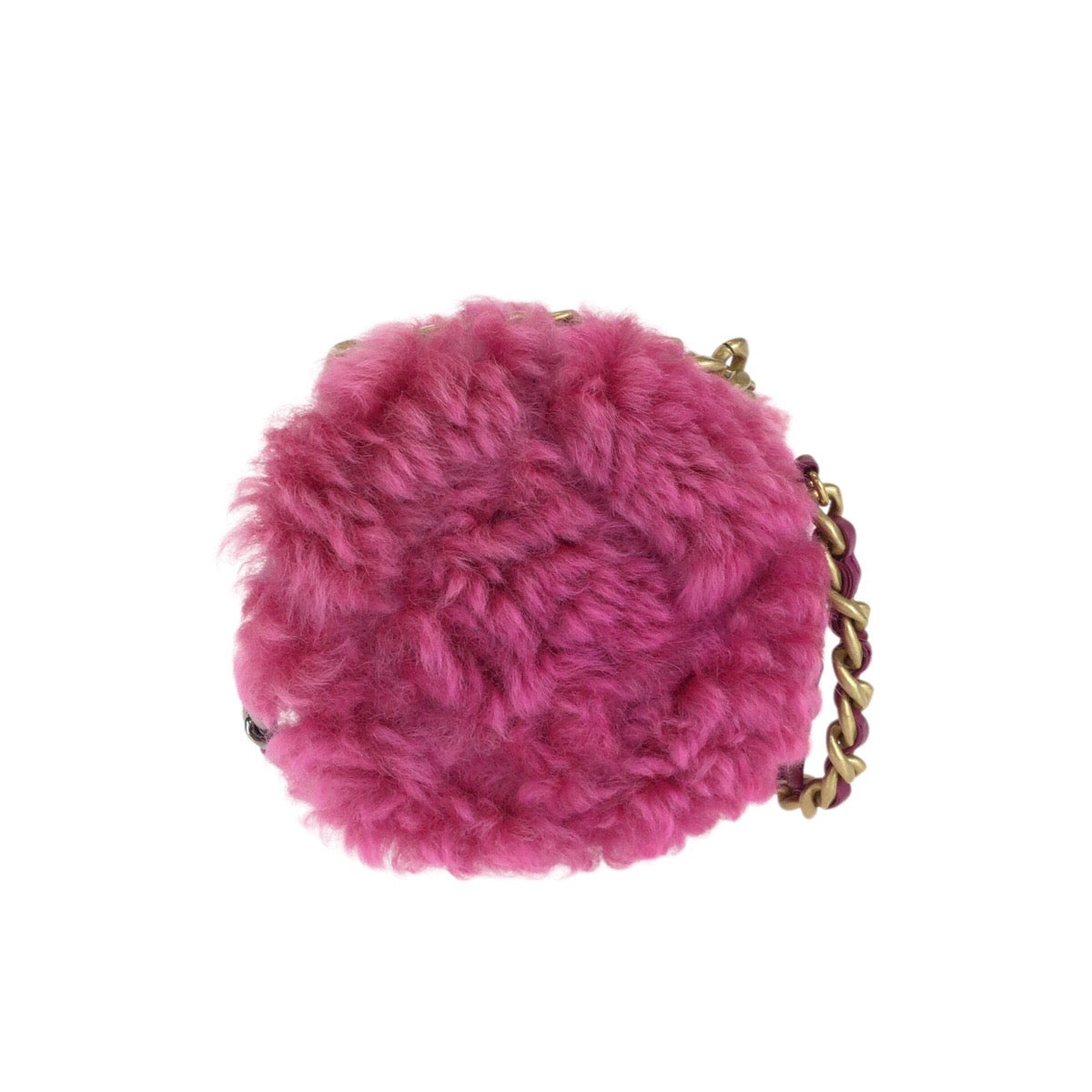 26515
CHANEL シャネル シャネル19 ラウンド クラッチ ウィズ チェーン ココマーク ピンク シープスキン / ラムスキン チェーンショルダーバッグ レディース ABP