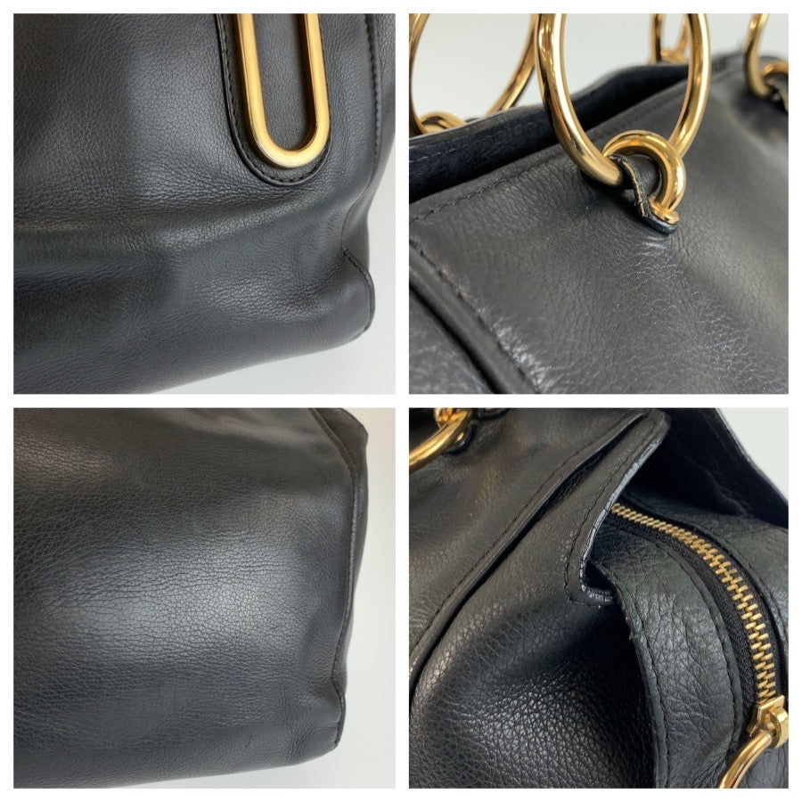 26519
SEE BY CHLOE シーバイクロエ ペイジ ブラック 黒 ゴールド金具 レザー 03-16-84-65 ハンドバッグ レディース AB15
