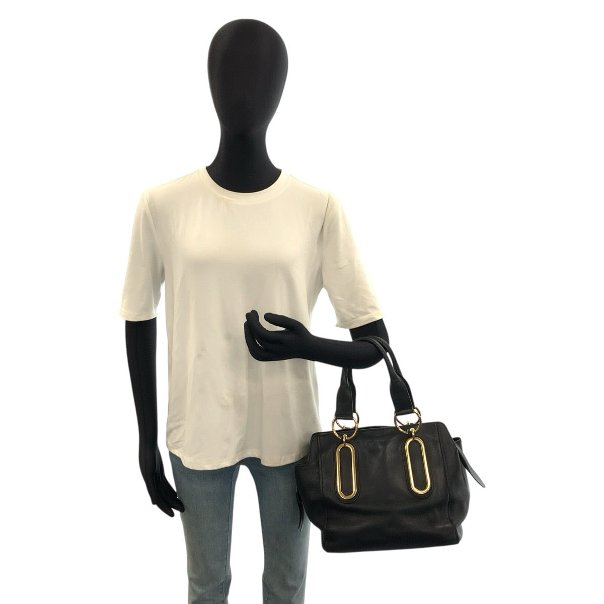 26519
SEE BY CHLOE シーバイクロエ ペイジ ブラック 黒 ゴールド金具 レザー 03-16-84-65 ハンドバッグ レディース AB15