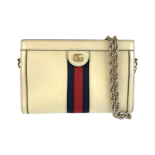 26520
GUCCI グッチ シェリーライン オフィディア ホワイト アイボリー ゴールド金具 レザー 503877 ショルダーバッグ ポシェット レディース ABP51