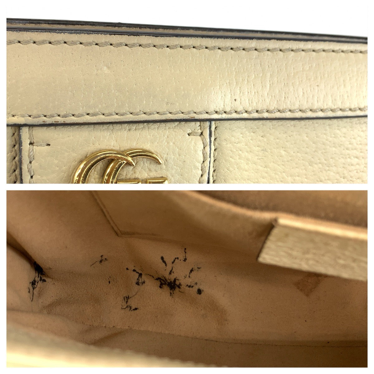 26520
GUCCI グッチ シェリーライン オフィディア ホワイト アイボリー ゴールド金具 レザー 503877 ショルダーバッグ ポシェット レディース ABP51