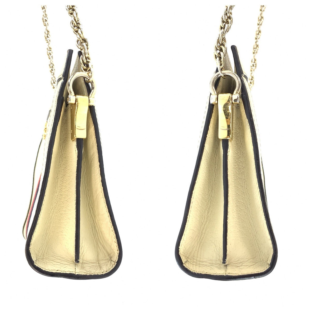 26520
GUCCI グッチ シェリーライン オフィディア ホワイト アイボリー ゴールド金具 レザー 503877 ショルダーバッグ ポシェット レディース ABP51