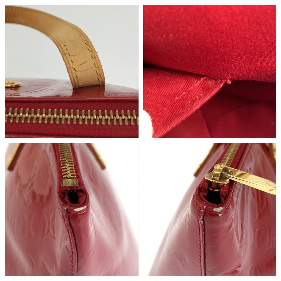 26521
LOUIS VUITTON ルイヴィトン モノグラム ヴェルニ ベルヴューPM レッド ゴールド金具 パテントレザー M93583 ハンドバッグ トートバッグ レディース AB52