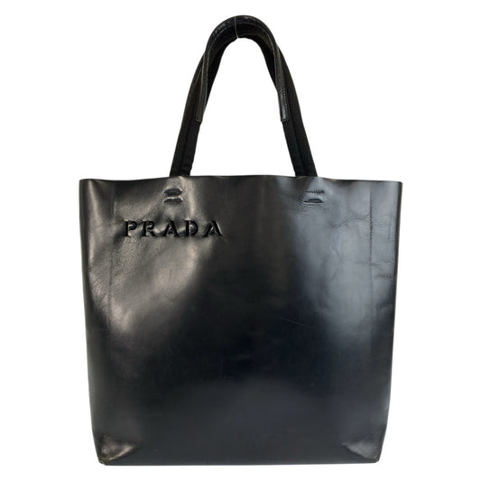 26525
PRADA プラダ パンチングロゴ ブラック 黒 レザー トートバッグ ショルダーバッグ レディース B14