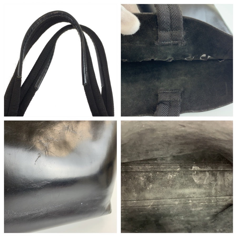 26525
PRADA プラダ パンチングロゴ ブラック 黒 レザー トートバッグ ショルダーバッグ レディース B14