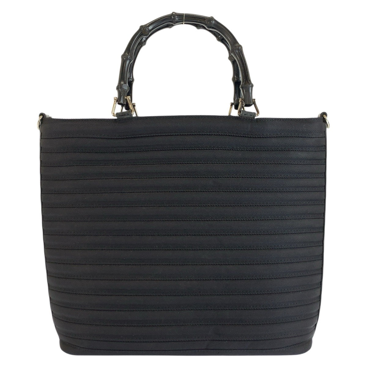 26528
GUCCI グッチ バンブー ブラック 黒 シルバー金具 キャンバス 000 1998 0588 ハンドバッグ ショルダーバッグ 2way レディース AB30