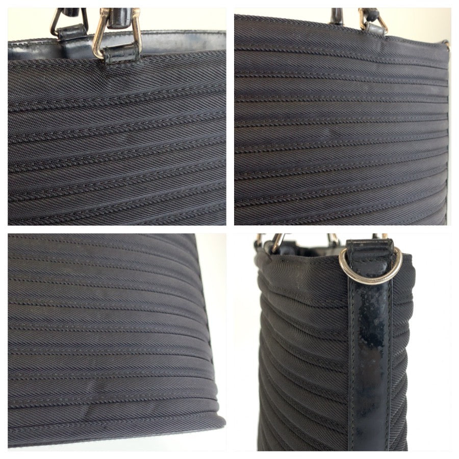 26528
GUCCI グッチ バンブー ブラック 黒 シルバー金具 キャンバス 000 1998 0588 ハンドバッグ ショルダーバッグ 2way レディース AB30