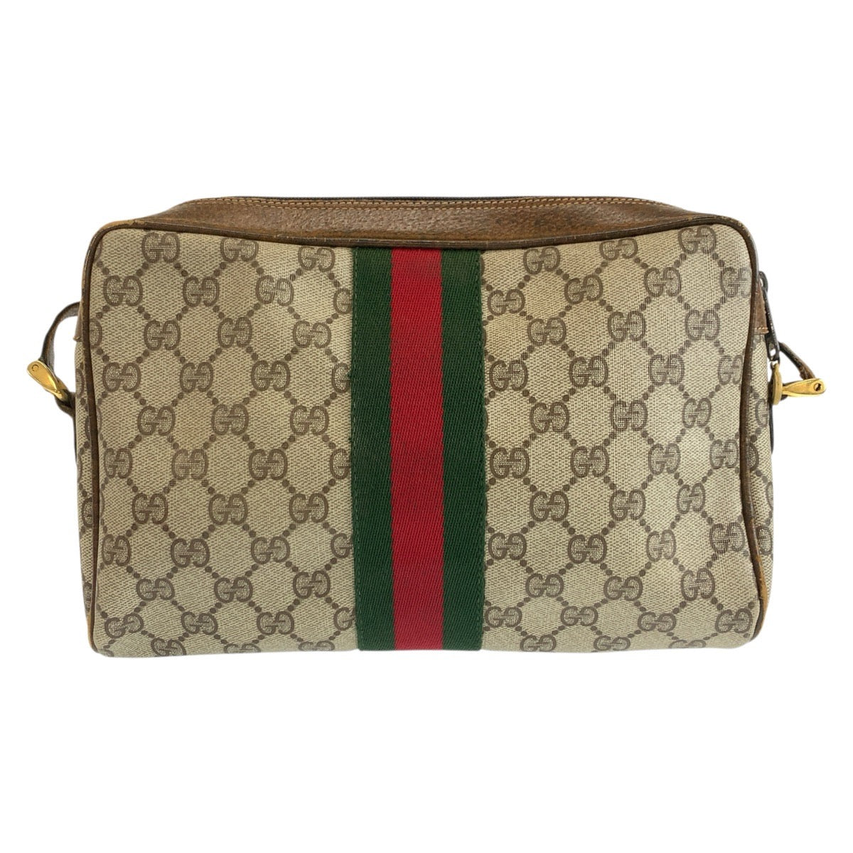 26529
GUCCI グッチ ヴィンテージ シェリーライン ベージュ ブラウン ゴールド金具 GGスプリームキャンバス / レザー 6 4071 ショルダーバッグ ポシェット レディース B30