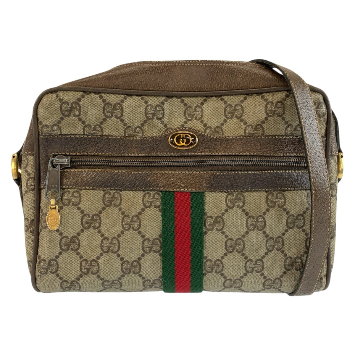 26530
GUCCI グッチ ヴィンテージ シェリーライン ブラウン ゴールド金具 GGスプリームキャンバス / レザー 68 02 004 ショルダーバッグ ポシェット レディース AB35