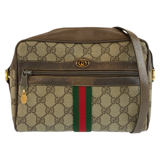26530
GUCCI グッチ ヴィンテージ シェリーライン ブラウン ゴールド金具 GGスプリームキャンバス / レザー 68 02 004 ショルダーバッグ ポシェット レディース AB35