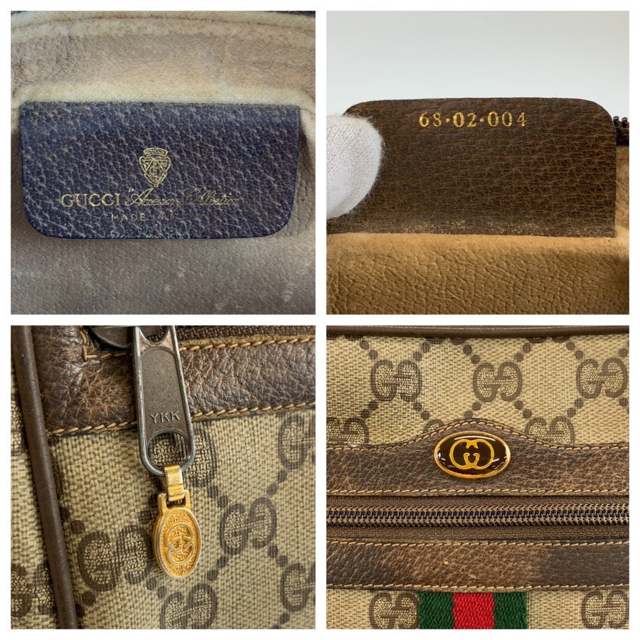 26530
GUCCI グッチ ヴィンテージ シェリーライン ブラウン ゴールド金具 GGスプリームキャンバス / レザー 68 02 004 ショルダーバッグ ポシェット レディース AB35