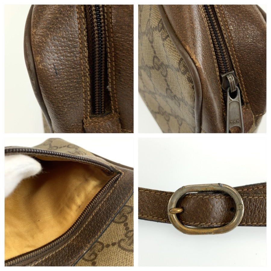 26530
GUCCI グッチ ヴィンテージ シェリーライン ブラウン ゴールド金具 GGスプリームキャンバス / レザー 68 02 004 ショルダーバッグ ポシェット レディース AB35