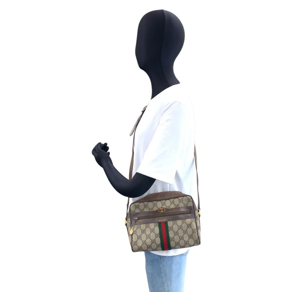 26530
GUCCI グッチ ヴィンテージ シェリーライン ブラウン ゴールド金具 GGスプリームキャンバス / レザー 68 02 004 ショルダーバッグ ポシェット レディース AB35
