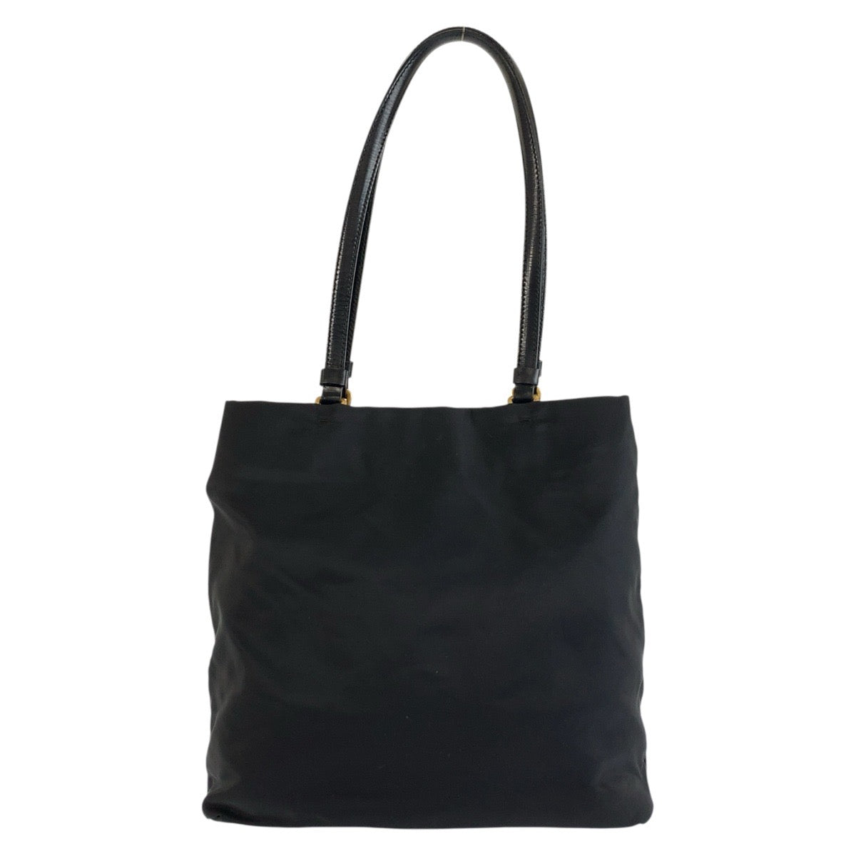 26534
PRADA プラダ テスート 三角ロゴプレート ブラック 黒 ゴールド金具 ナイロン トートバッグ ショルダーバッグ レディース AB35