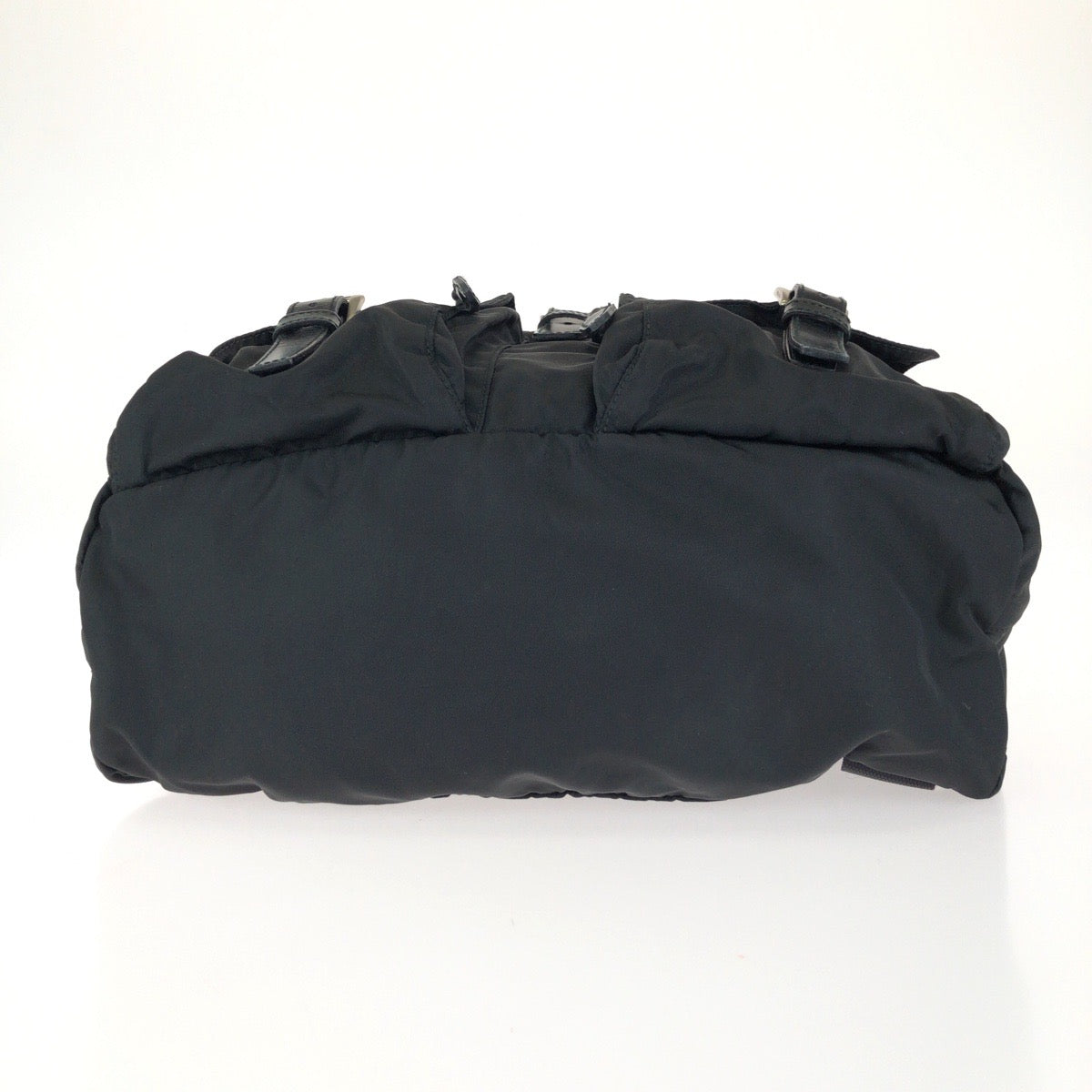 26535
PRADA プラダ テスート 三角ロゴプレート ブラック 黒 シルバー金具 ナイロン / レザー リュックサック バックパック レディース ABP49