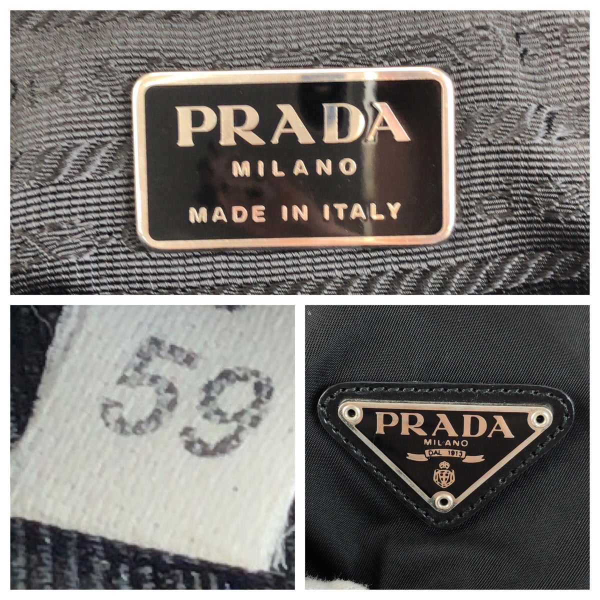 26535
PRADA プラダ テスート 三角ロゴプレート ブラック 黒 シルバー金具 ナイロン / レザー リュックサック バックパック レディース ABP49