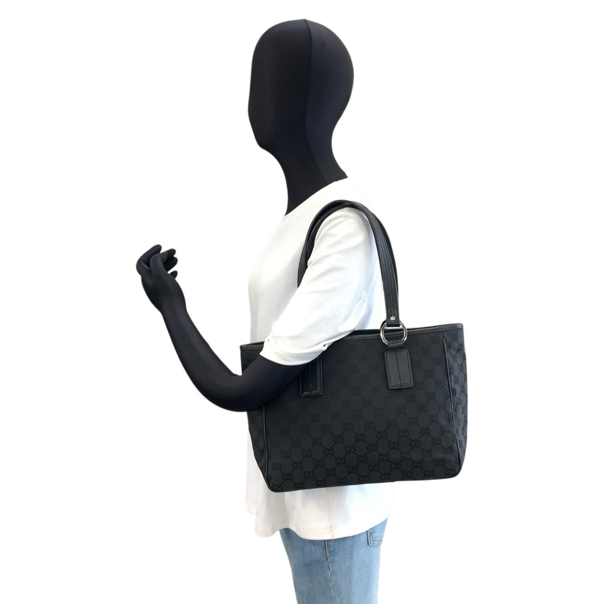 26540
GUCCI グッチ ブラック 黒 GGキャンバス 113019 トートバッグ ショルダーバッグ レディース AB32