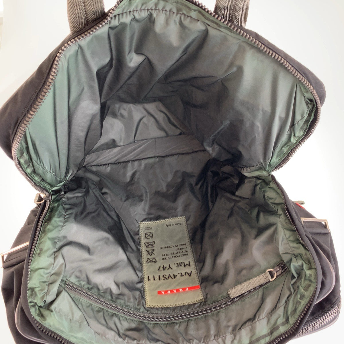 26543
PRADA SPORTS プラダスポーツ ブラック 黒 ナイロン ハンドバッグ ショルダーバッグ 2way レディース AB35