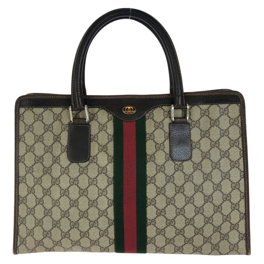 26546
GUCCI グッチ オールドグッチ シェリーライン ベージュ ブラウン ゴールド金具 GGスプリームキャンバス / レザー 010.378 ビジネスバッグ ブリーフケース 男女兼用 メンズ AB36