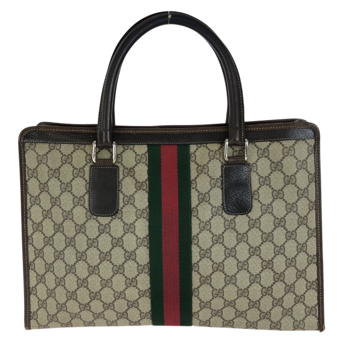 26546
GUCCI グッチ オールドグッチ シェリーライン ベージュ ブラウン ゴールド金具 GGスプリームキャンバス / レザー 010.378 ビジネスバッグ ブリーフケース 男女兼用 メンズ AB36