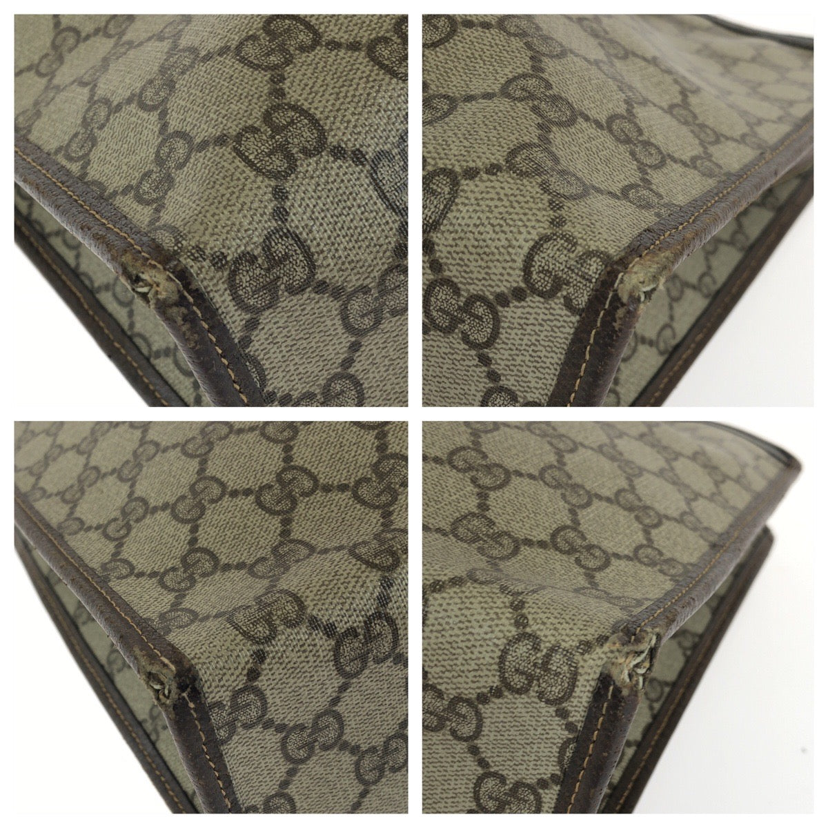 26546
GUCCI グッチ オールドグッチ シェリーライン ベージュ ブラウン ゴールド金具 GGスプリームキャンバス / レザー 010.378 ビジネスバッグ ブリーフケース 男女兼用 メンズ AB36