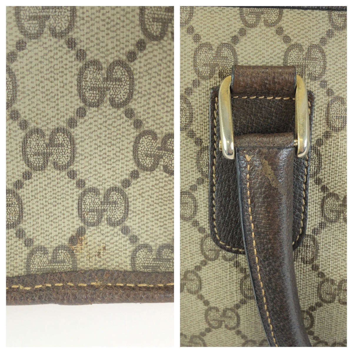 26546
GUCCI グッチ オールドグッチ シェリーライン ベージュ ブラウン ゴールド金具 GGスプリームキャンバス / レザー 010.378 ビジネスバッグ ブリーフケース 男女兼用 メンズ AB36