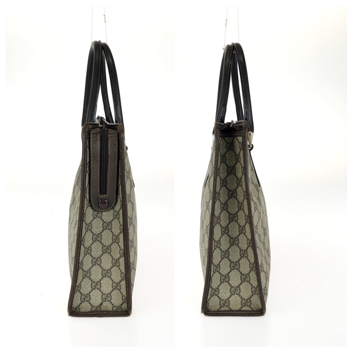 26546
GUCCI グッチ オールドグッチ シェリーライン ベージュ ブラウン ゴールド金具 GGスプリームキャンバス / レザー 010.378 ビジネスバッグ ブリーフケース 男女兼用 メンズ AB36