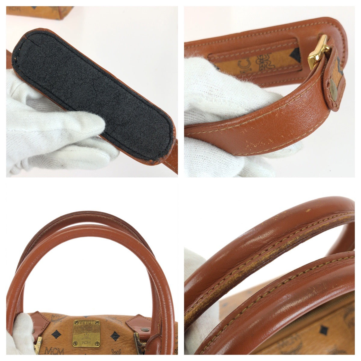 26547
MCM エム シー エム ヴィンテージ ヴィセトス ２way ブラウン キャメル ゴールド金具 PVC / レザー ハンドバッグ ショルダーバッグ レディース AB21