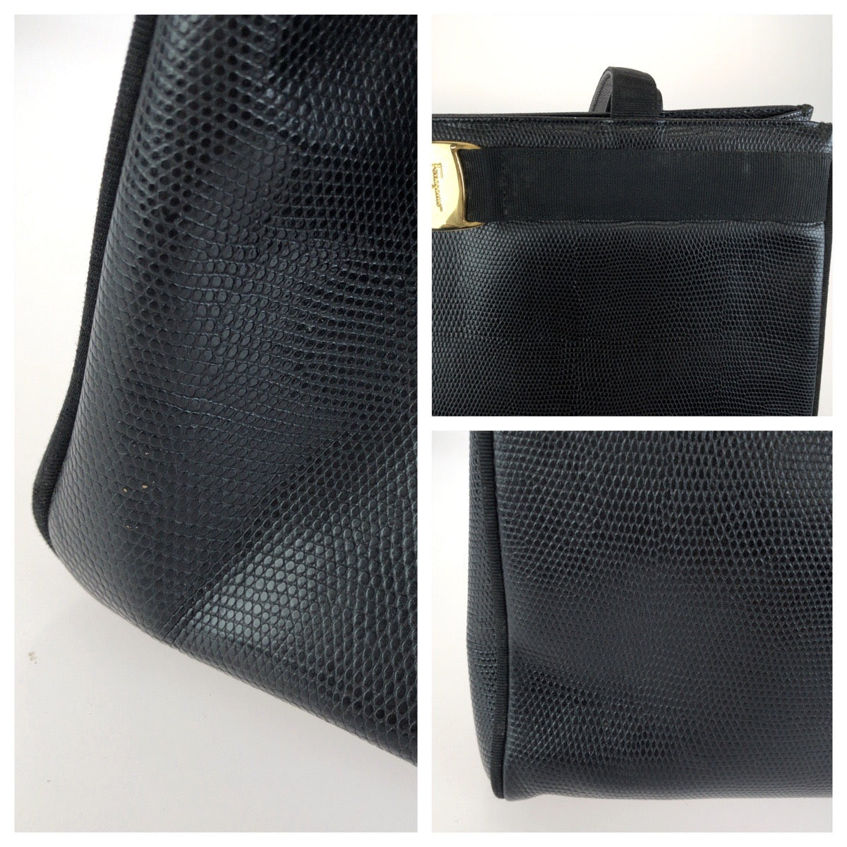 26548
Salvatore Ferragamo サルヴァトーレフェラガモ ヴァラ・リボン 型押し ブラック 黒 ゴールド金具 レザー BZ-21.2530 ショルダーバッグ トートバッグ レディース ABP21