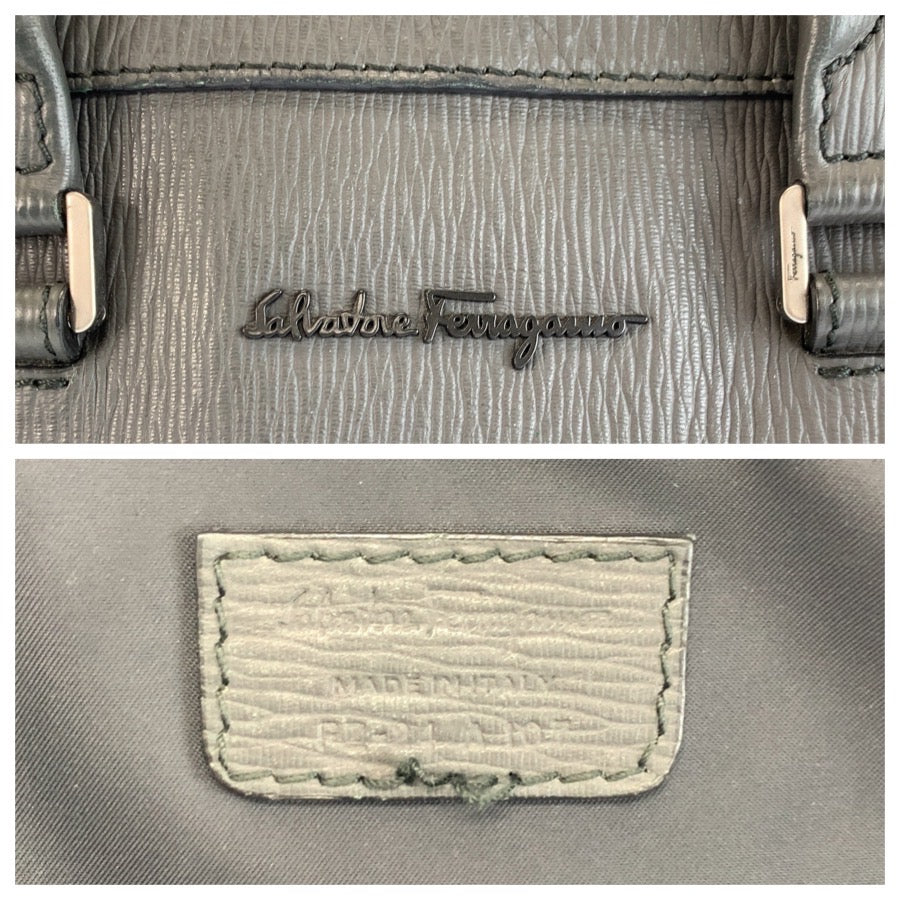26550
Salvatore Ferragamo サルヴァトーレフェラガモ グレー レザー FZ-24 A107 ビジネスバッグ ブリーフケース メンズ ABP33