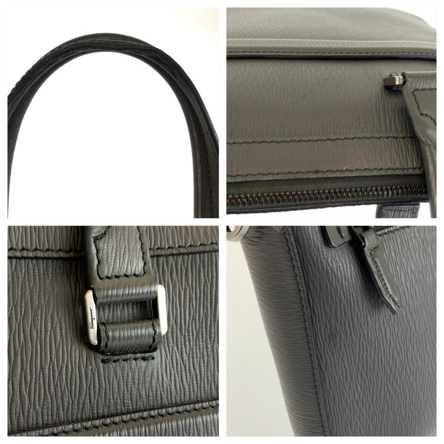 26550
Salvatore Ferragamo サルヴァトーレフェラガモ グレー レザー FZ-24 A107 ビジネスバッグ ブリーフケース メンズ ABP33