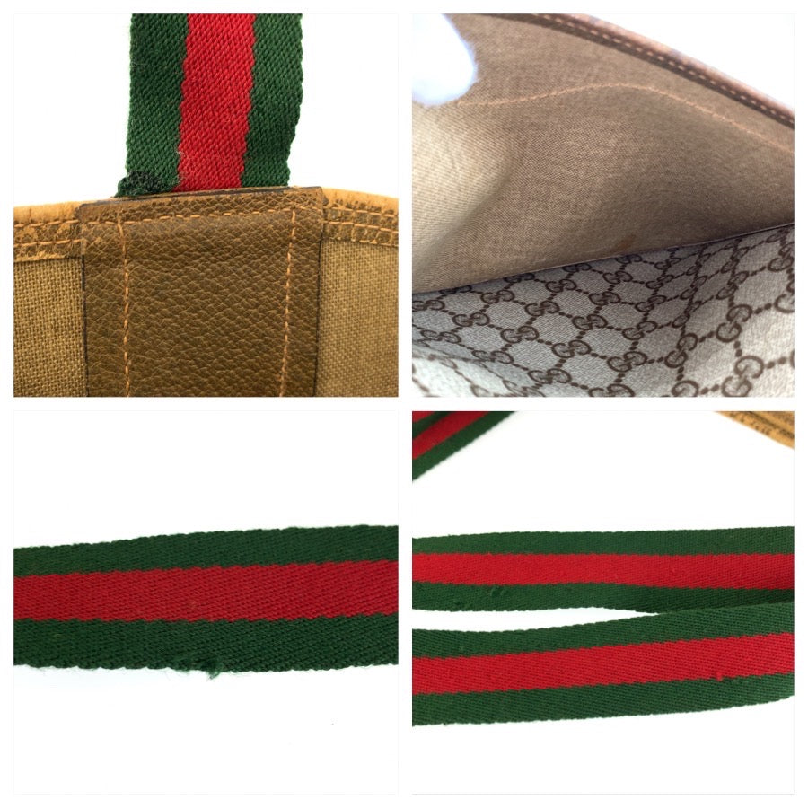 26554
GUCCI グッチ ヴィンテージ シェリーライン ベージュ GGスプリームキャンバス 39 02 003 トートバッグ ショルダーバッグ レディース AB21