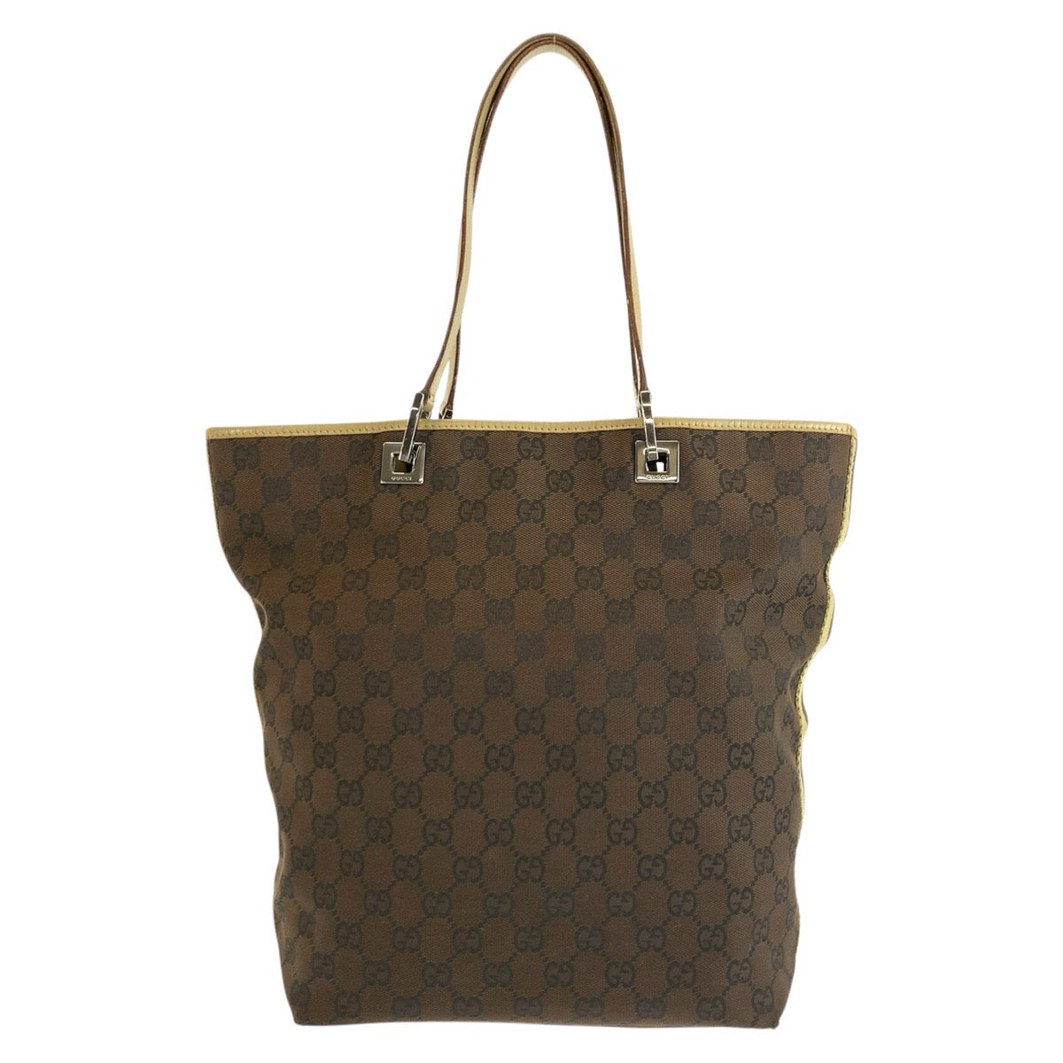 26561
GUCCI グッチ ブラウン イエロー シルバー金具 GGキャンバス / レザー 31243 トートバッグ ショルダーバッグ レディース AB23